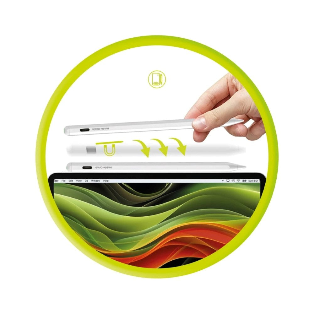 Mobile Origin Trådløs Stylus Pen PE2 m. USB-C - Hvid
