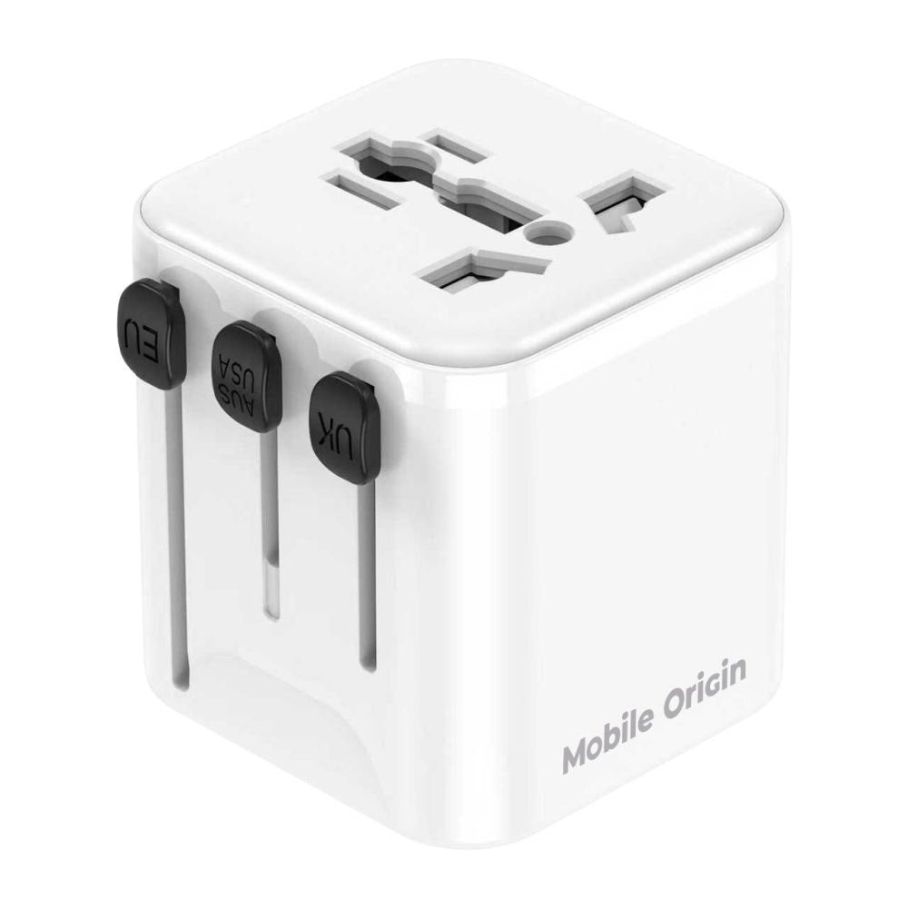Mobile Origin 30W Universal Rejseadapter EU/UK/US/AUS - Hvid
