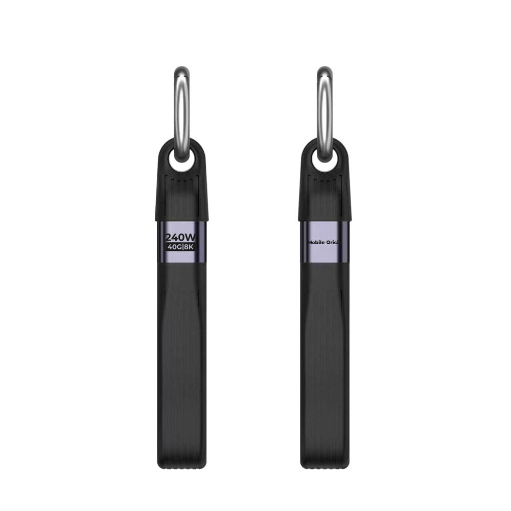 Mobile Origin 240W USB-C til USB-C Nøgleringskabel - 13cm - Sort