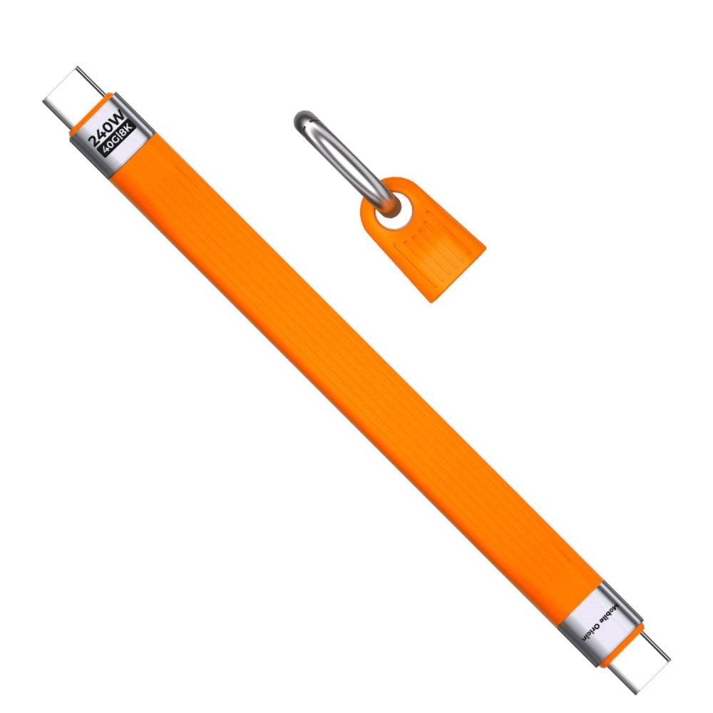 Mobile Origin 240W USB-C til USB-C Nøgleringskabel - 13cm - Orange