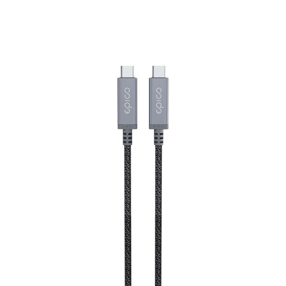 Epico Thunderbolt 4 Braided USB-C til USB-C Kabel - 1.5 m - Grå