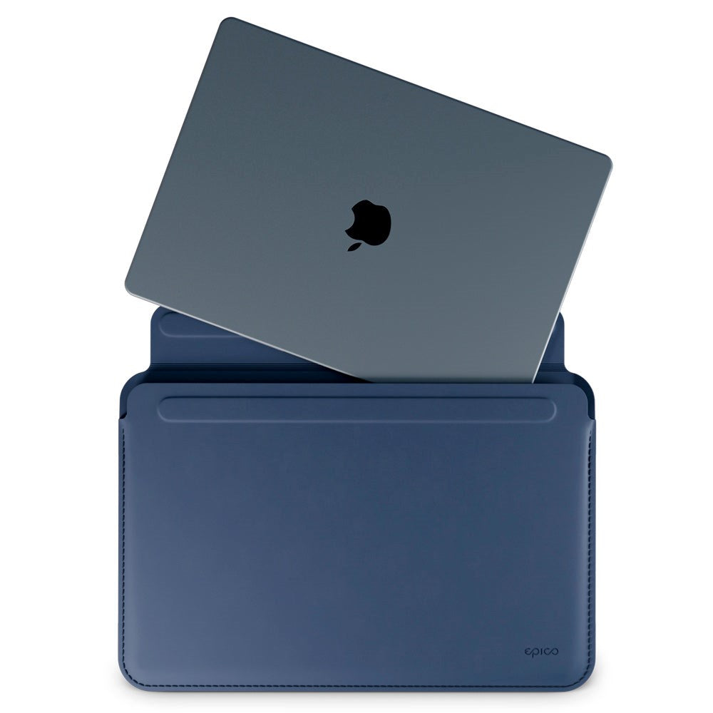 Epico Læder MacBook / Laptop Sleeve 13" (32 x 22,5 cm) - Mørkeblå