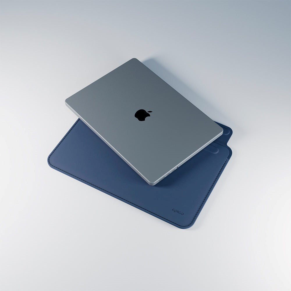 Epico Læder MacBook / Laptop Sleeve 13" (32 x 22,5 cm) - Mørkeblå
