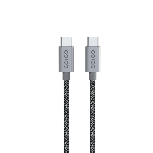 Epico Braided USB-C til USB-C Kabel EPR 240W - 2m - Grå