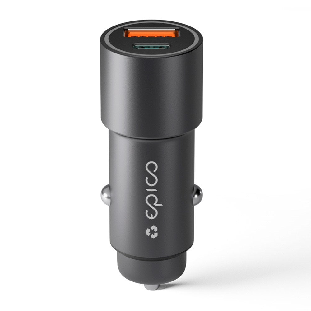 Epico Resolve Dual Biloplader PD 38W m. USB-C & USB-A - Sort