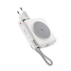 Epico UltraPack Mag+ 3-i-1 Rejse PowerBank 10.000 mAh - MagSafe Kompatibel - Hvid