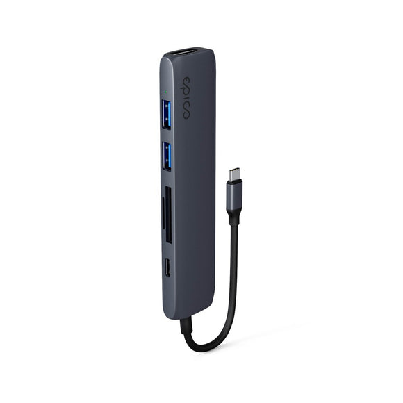 Epico 6-i-1 Aluminium Hub 8K - Midnight