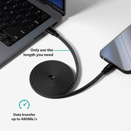 Epico UltraLink 240W Magnetisk USB-C til USB-C Kabel - Sort