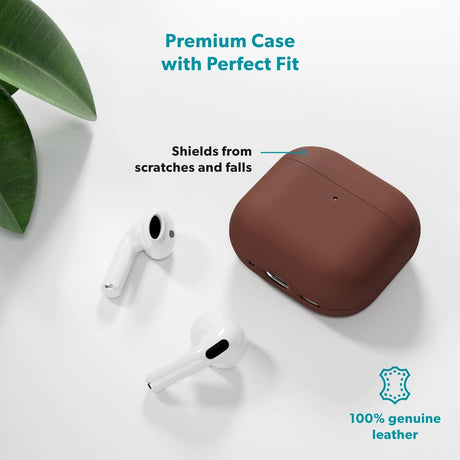 Apple AirPods Pro (3. gen.) Epico Ægte Læder Cover - Brun
