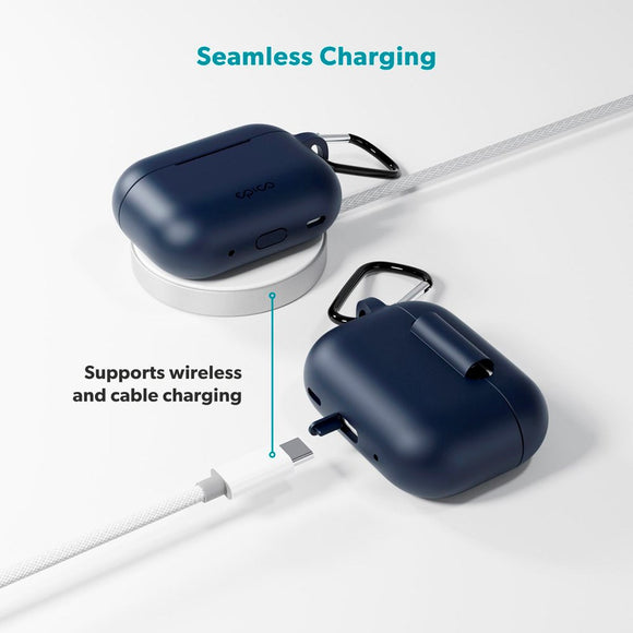 Apple AirPods Pro (3. gen.) Epico Outdoor Silicone Cover - Mørkeblå