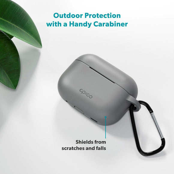 Apple AirPods Pro (3. gen.) Epico Outdoor Silicone Cover - Grå