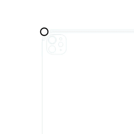iPad Pro 11" (2025 / 2024) / Pro 13" (2025 / 2024) Epico Kameralinsebeskyttelsesglas m. Installationsramme - Gennemsigtig