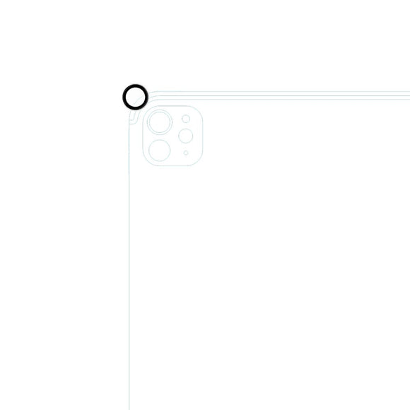 iPad Pro 11" (2025 / 2024) / Pro 13" (2025 / 2024) Epico Kameralinsebeskyttelsesglas m. Installationsramme - Gennemsigtig