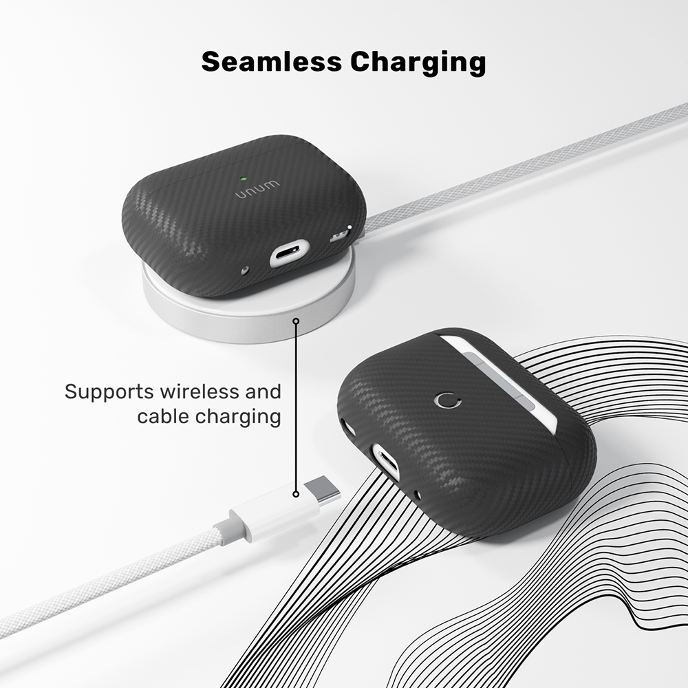 Appel AirPods Pro (3. gen.) Epico UNUM Aramid Cover - Sort