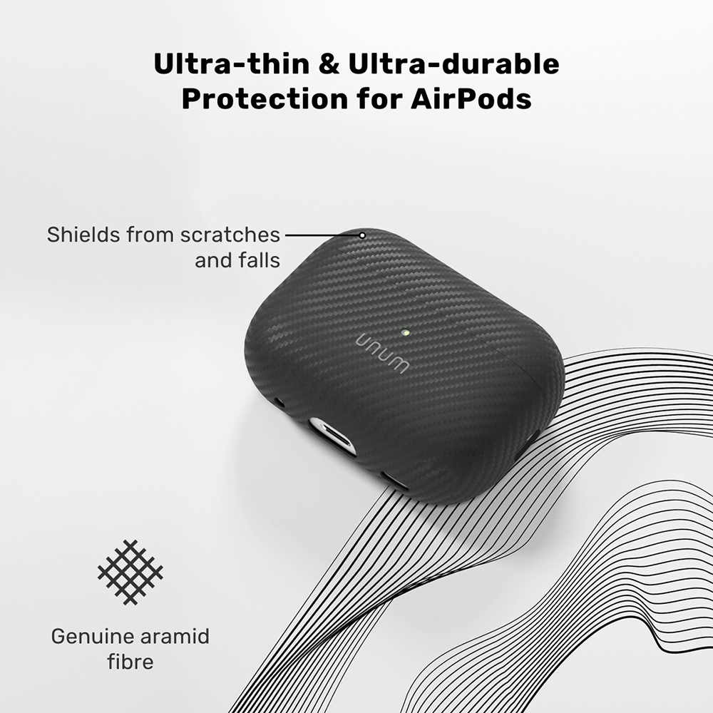 Appel AirPods Pro (3. gen.) Epico UNUM Aramid Cover - Sort