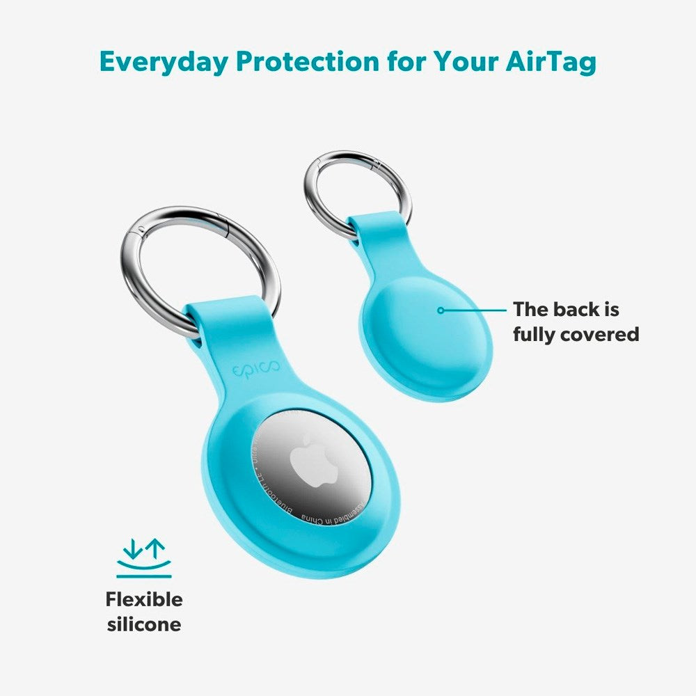 Apple AirTag 1. & 2. Gen. Epico Silikone Cover - Lyseblå