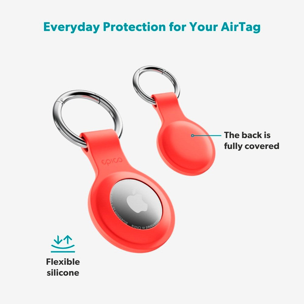 Apple AirTag 1. & 2. Gen. Epico Silikone Cover - Rød