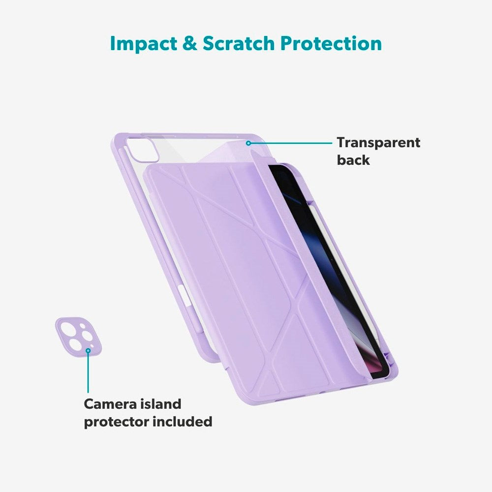 iPad Pro 12.9" (2022-2018) / Air 13" (2026-2024) Epico Hero Flip Cover m. Kamerabeskyttelse - Lilla