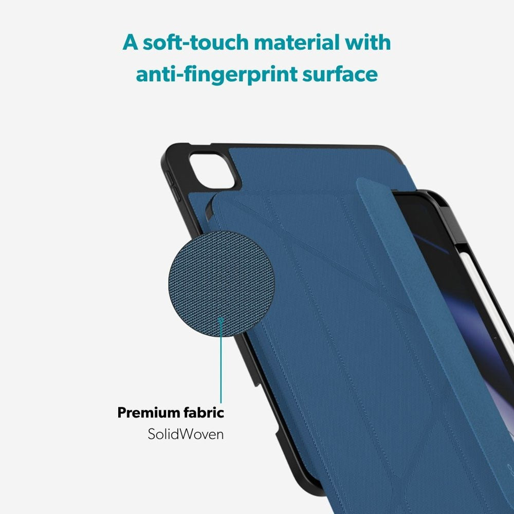iPad Air 11-10.9" (2026-2020) / Pro 11" (2022-2018) Epico SolidWoven Flip Cover - Blå