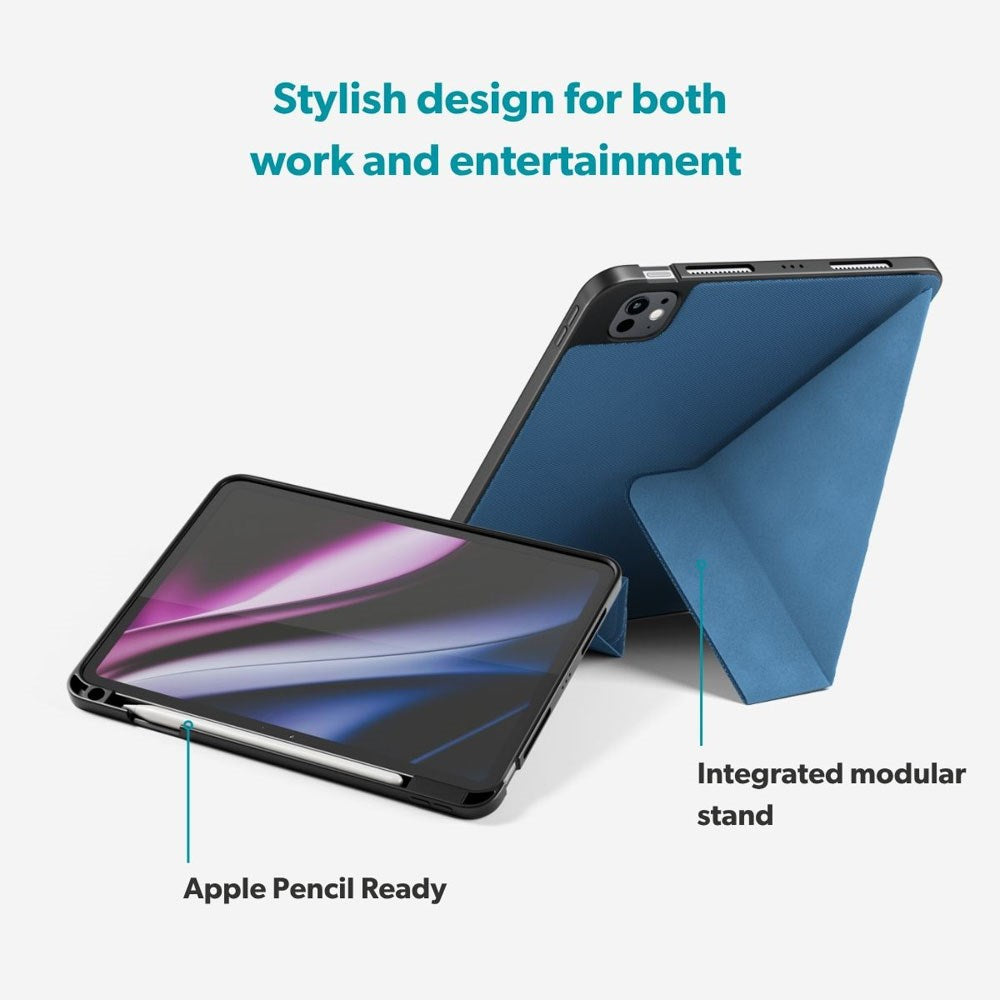 iPad Air 11-10.9" (2026-2020) / Pro 11" (2022-2018) Epico SolidWoven Flip Cover - Blå