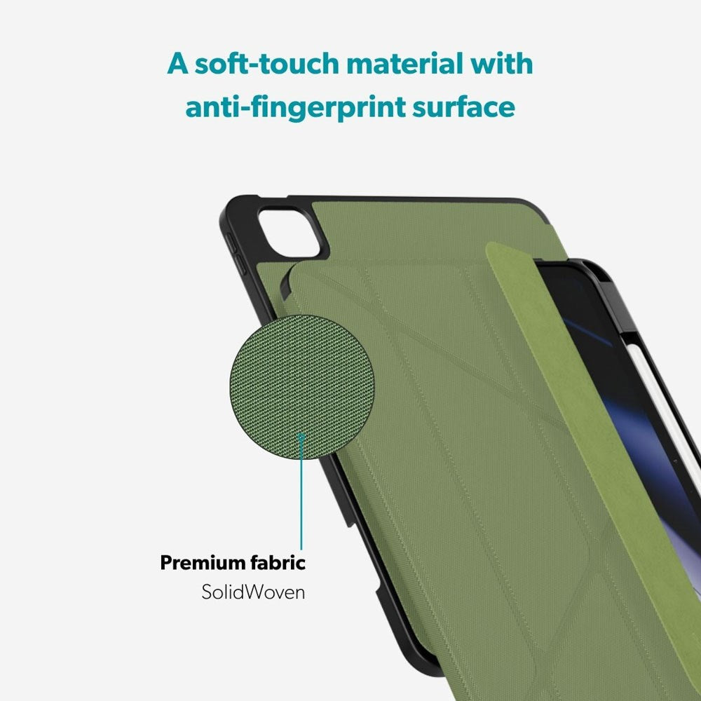iPad Air 11-10.9" (2026-2020) / Pro 11" (2022-2018) Epico SolidWoven Flip Cover - Grøn