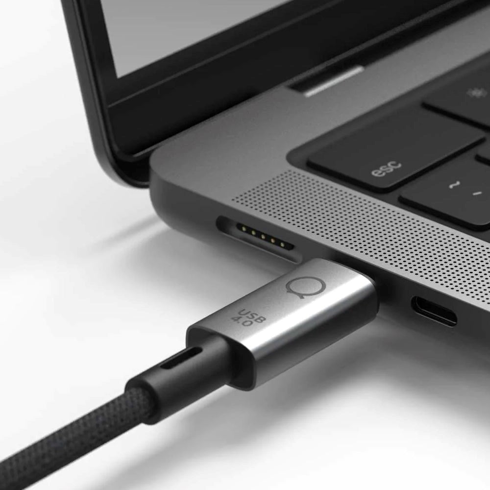 LINQ byELEMENTS USB-C til USB-C Pro Kabel - 240W PD & 8K/60Hz - 1 m - Grå / Sort