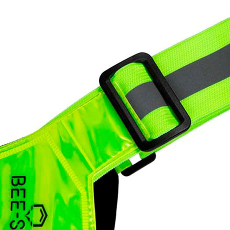 Bee-Safe Refleks Løbevest m. Lys & Mobillomme - Sølv