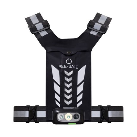 Bee-Safe Løbevest m. LED & Mobillomme - Sølv