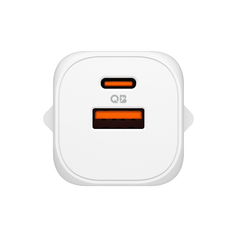 Spigen Essential 35W Vægoplader m. 1 x USB-C & 1 x USB-A - Hvid
