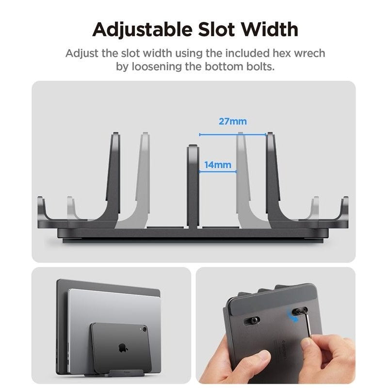 Spigen Vertikal MacBook / Computer Holder - Grå