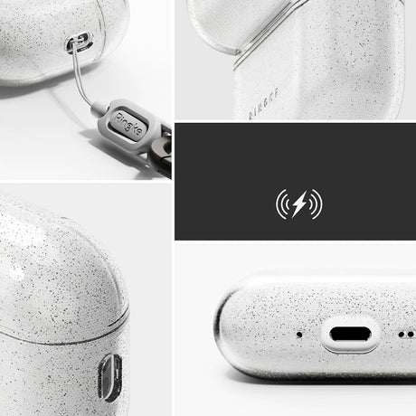 Apple AirPods Pro (3. gen.) Ringke Air Cover - Gennemsigtig / Glitter