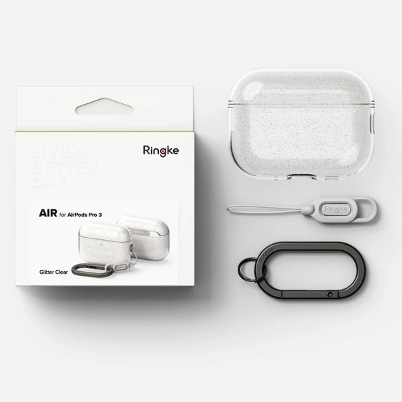 Apple AirPods Pro (3. gen.) Ringke Air Cover - Gennemsigtig / Glitter