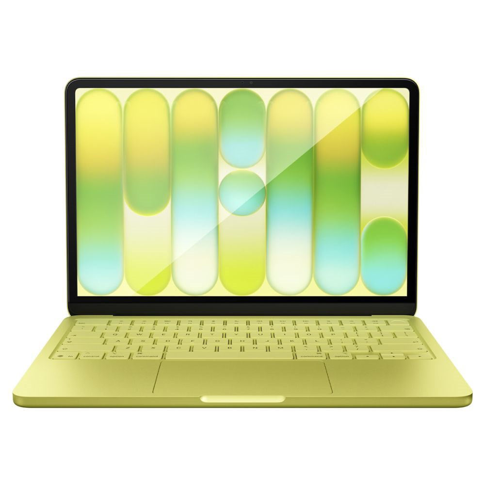 MacBook Neo 13 A18 Pro (2026) Spigen Glass tR Slim Hærdet Skærmbeskyttelsesglas - Gennemsigtig / Sort Kant