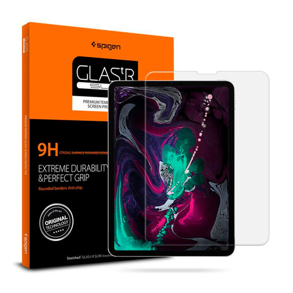 iPad Air (2022 / 2020) / 11" Pro (2022 / 2021 / 2020 / 2018) Spigen Glass.Tr Slim Skærmbeskyttelse - Gennemsigtig
