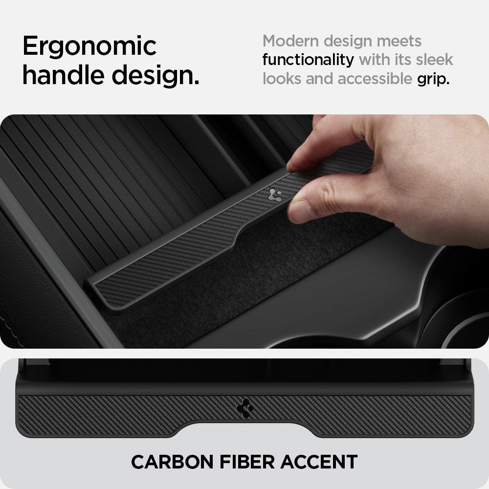 Spigen Center Konsol Opbevaring til Tesla Model 3 (2022-23) / Model Y (2021-24) - Sort