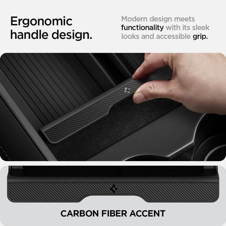Spigen Center Konsol Opbevaring til Tesla Model 3 (2022-23) / Model Y (2021-24) - Sort
