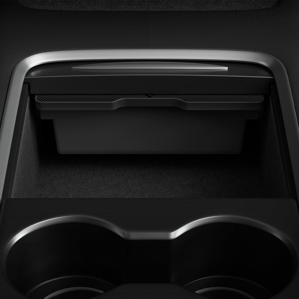 Spigen Center Konsol Opbevaring til Tesla Model 3 (2022-23) / Model Y (2021-24) - Sort