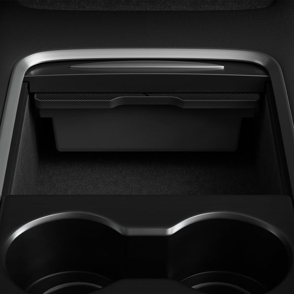 Spigen Center Konsol Opbevaring til Tesla Model 3 (2022-23) / Model Y (2021-24) - Sort