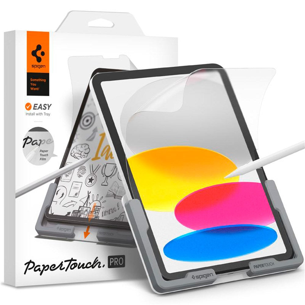 iPad 11" (2025) / iPad 10.9" (2024/2022) Spigen Paper Touch Pro Beskyttelsesfilm m. Installationssæt - Case Friendly - Gennemsigtig