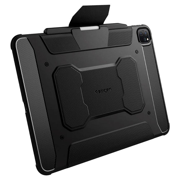 iPad Pro 13" (2025 / 2024) Spigen Rugged Armor Pro Cover m. Apple Pencil Holder - Sort