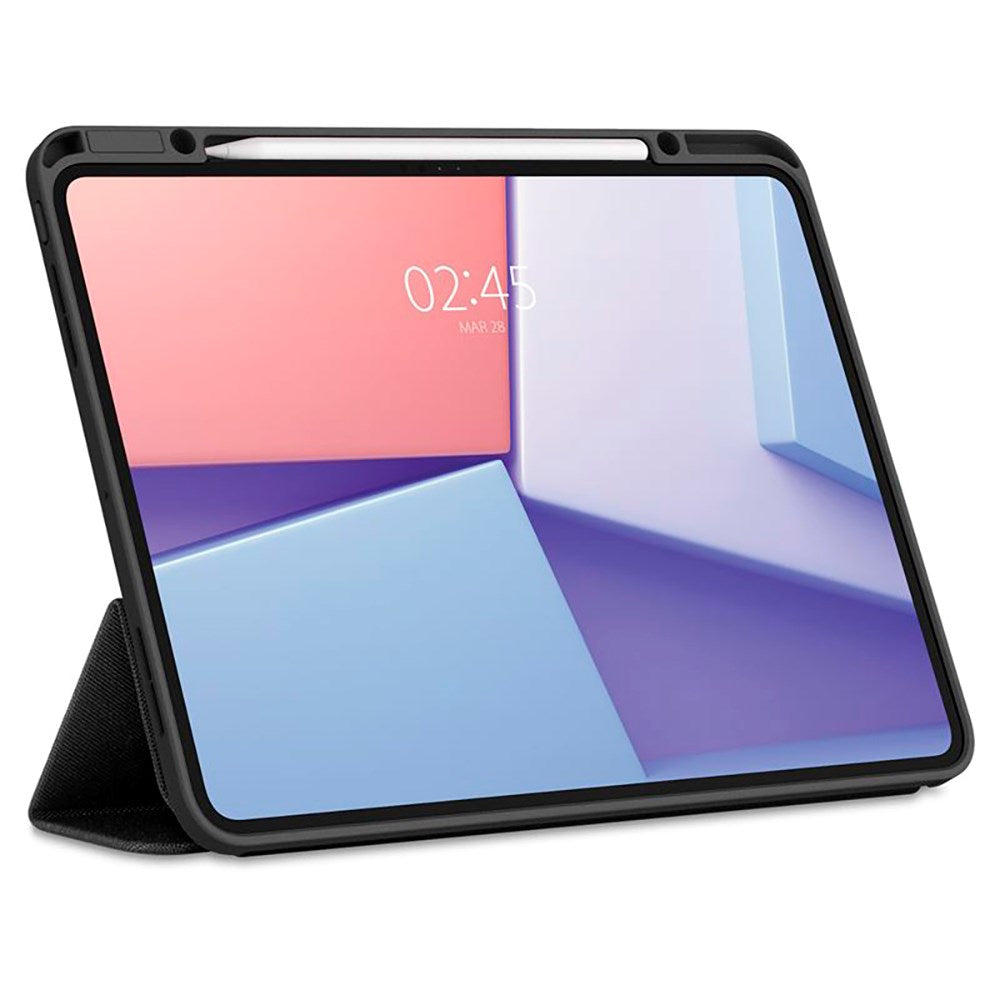 iPad Pro 13" (2025 / 2024) Spigen Urban Fit Stof Cover m. Pen Holder - Sort