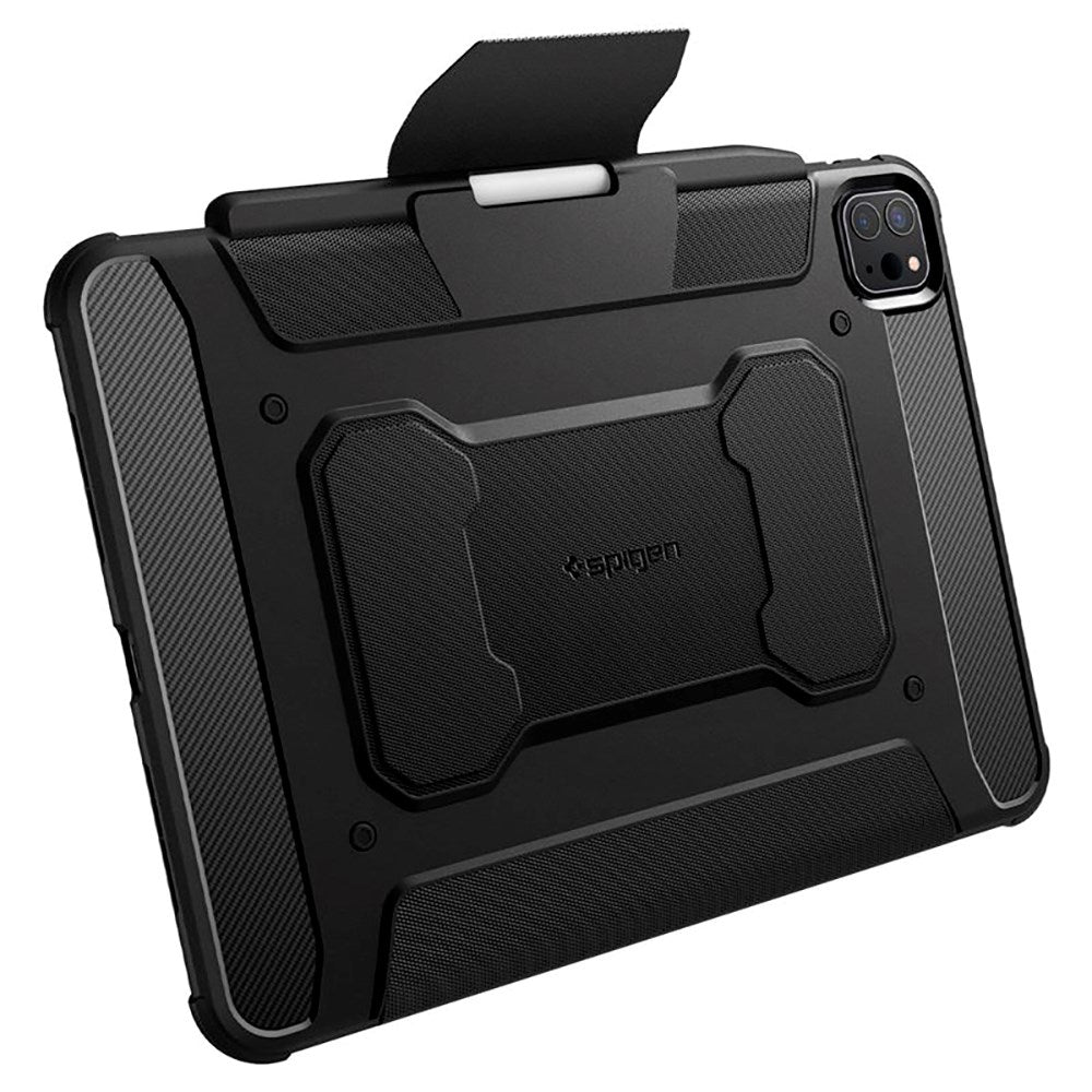 iPad Pro 11" (2025 / 2024) Spigen Rugged Armor Pro Cover m. Apple Pencil Holder - Sort