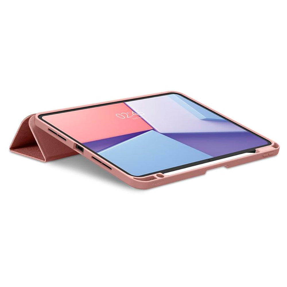 iPad Pro 11" (2025 / 2024) Spigen Urban Fit Stof Cover m. Pen Holder - Rose Gold