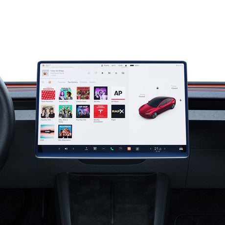 Spigen EZ Fit Skærmbeskyttelse til Tesla Model 3 (2024) m. Monteringsramme - Gennemsigtig