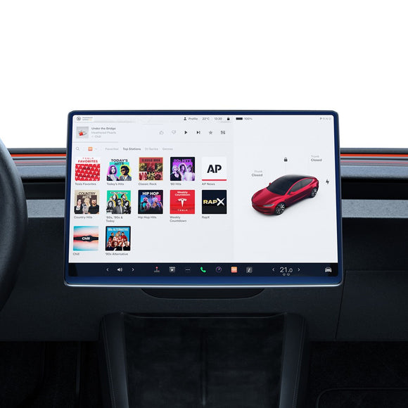 Spigen EZ Fit Skærmbeskyttelse til Tesla Model 3 (2024) m. Monteringsramme - Gennemsigtig