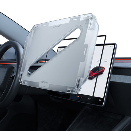 Spigen EZ Fit Skærmbeskyttelse til Tesla Model 3 (2024) m. Monteringsramme - Gennemsigtig
