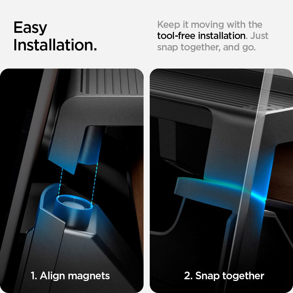 Spigen Opbevaring Under Skærm til Tesla Model 3 (2022-23) / Model Y (2021-24) - Sort