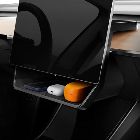 Spigen Opbevaring Under Skærm til Tesla Model 3 (2022-23) / Model Y (2021-24) - Sort
