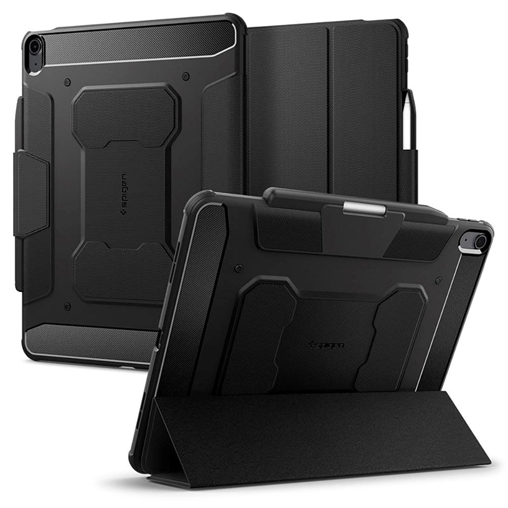 iPad Air 13" (2026 / 2025 / 2024) Spigen Rugged Armor Pro Cover m. Apple Pencil Holder - Sort
