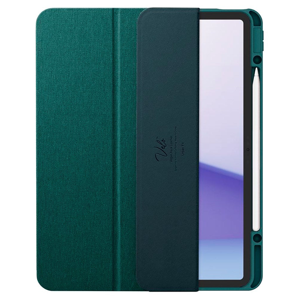 iPad Air 13" (2026 / 2025 / 2024) Spigen Urban Fit Stof Cover m. Pen Holder - Grøn